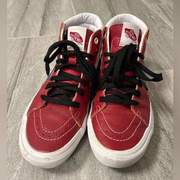 Vans Sk8-Hi Red Sneakers | M7 W8.5 | Pop Cush sole, in great condition! - Picture 2 of 5